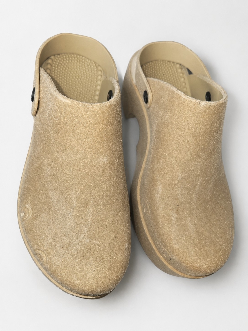 Suede Tan Clog Mules